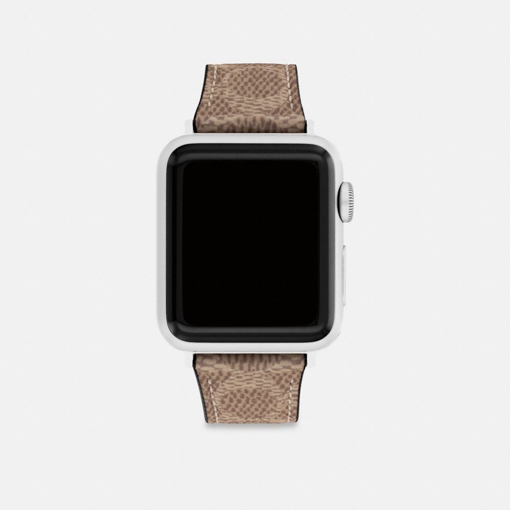 COACH®,Apple Watch® Strap, 38 Mm, 40 Mm And 41 Mm,Brown,Front View