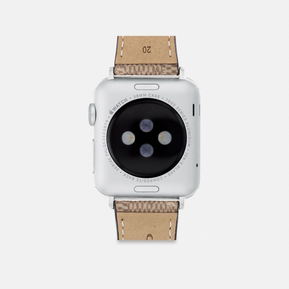 COACH®,Apple Watch® Strap, 38 Mm, 40 Mm And 41 Mm,Brown,Back View