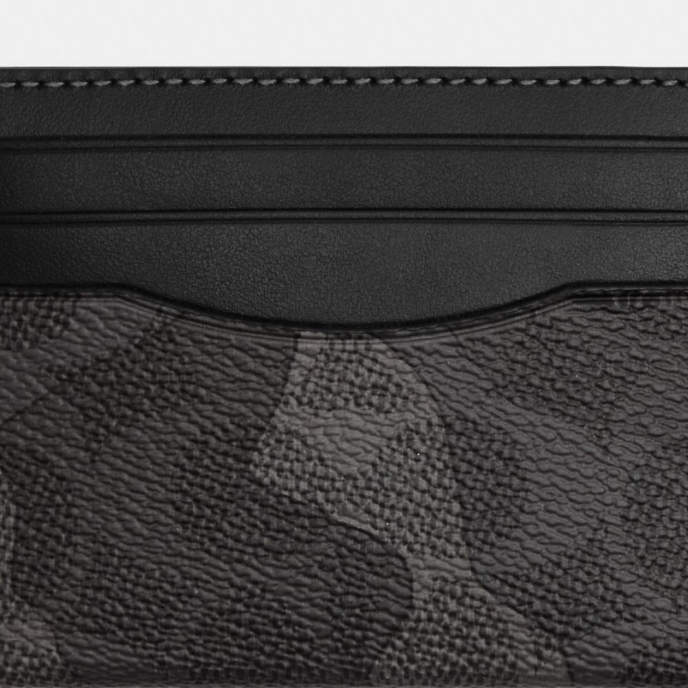 COACH®,Slim Id Card Case In Signature Camo Print,Card Case,Logo,Casual,Black