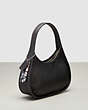 COACH®,Ergo Bag in Pebbled Coachtopia Leather: Grommets,Small,Black,Angle View
