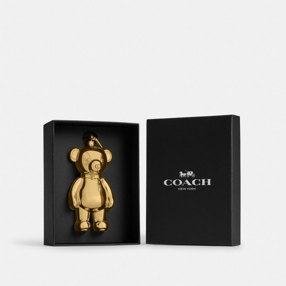 COACH®,Bear Ornament,,Front View