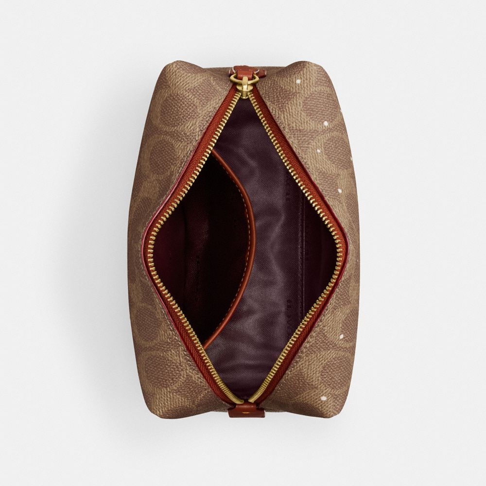 COACH®,ホリデー エッセンシャル コスメティック ポーチ・シグネチャー キャンバス・レキシー アンド スノーマン,ポーチ＆小物入れ,
