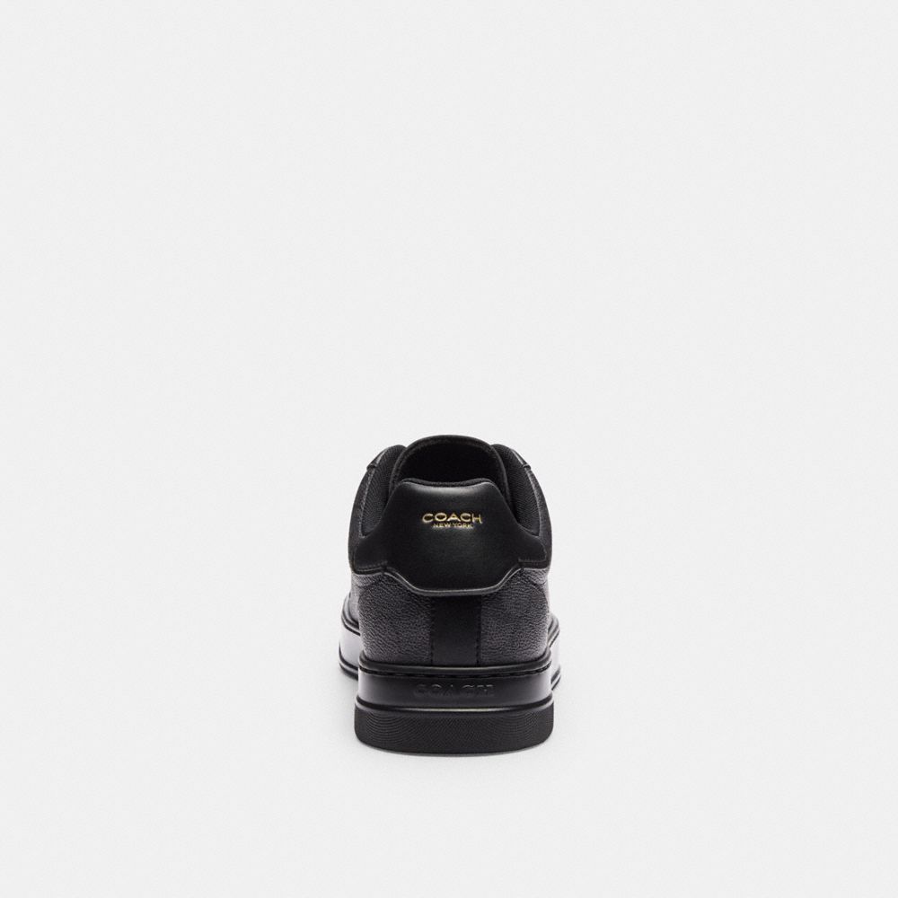 Coach High Line Sneaker In Signature Canvas In Graphite/black