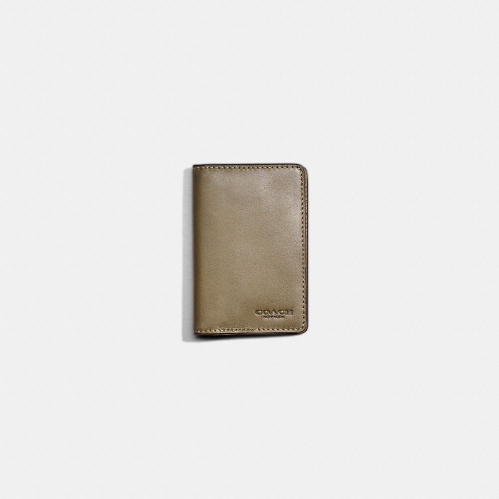 Coach Restored Card Wallet In Army Green