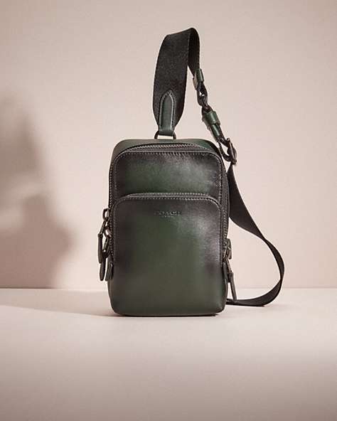 COACH®,RESTORED GOTHAM SLING PACK 13,Amazon Green,Front View