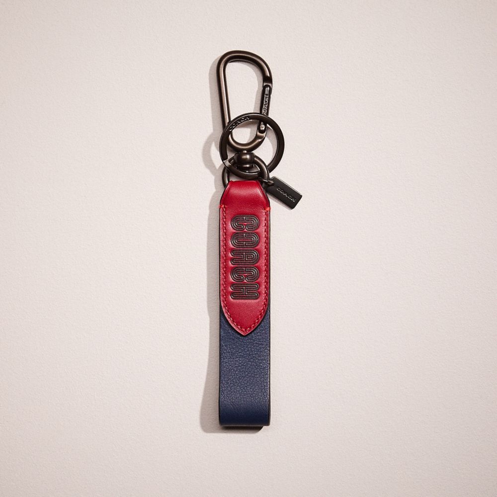 Restored Loop Key Fob In Colorblock With Signature Canvas Detail And