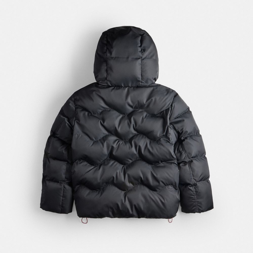 Coach Topia Loop Puffer Jacket In Black