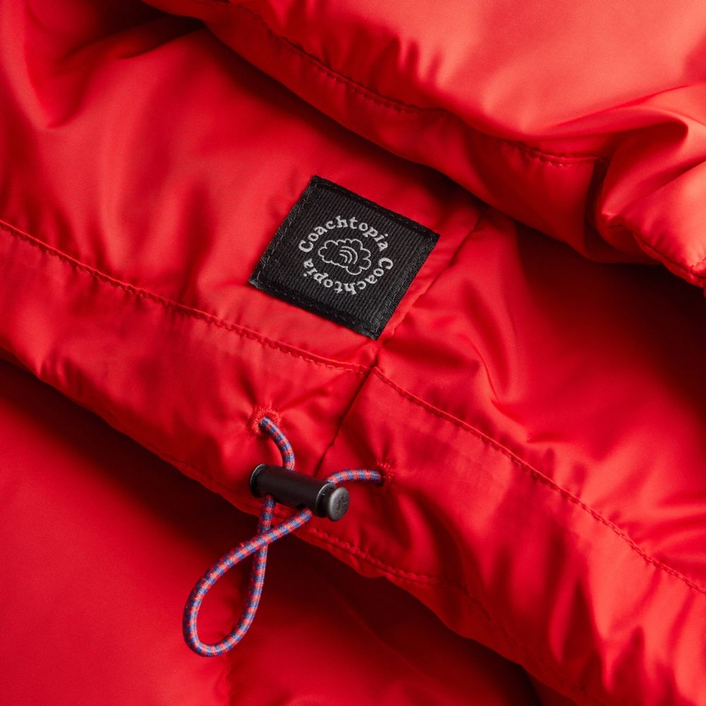 Coach Topia Loop Puffer Jacket In Rosebud Red