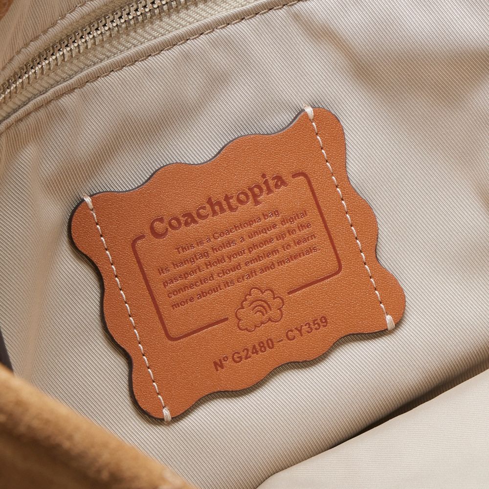 COACH®,Alter/Ego Hobo Bag In Suede Checkerboard Upcrafted Leather,,Closer View