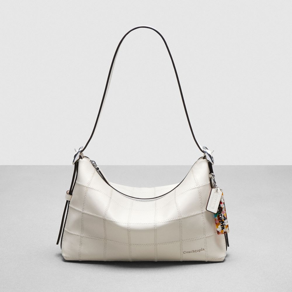 Shop Coach Alter/ego Shoulder Bag In Checkerboard Upcrafted Leather In White