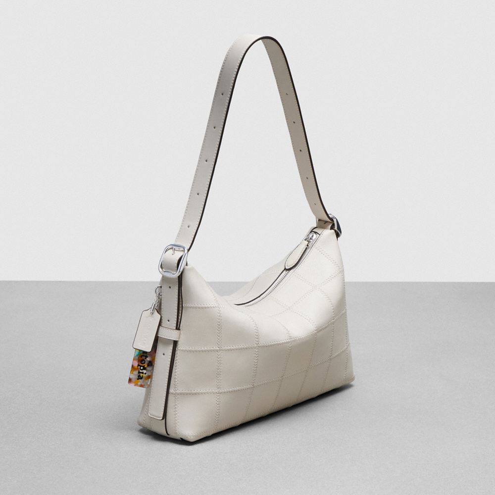 Shop Coach Alter/ego Shoulder Bag In Checkerboard Upcrafted Leather In White