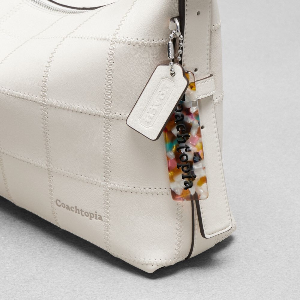 COACH®,Alter/Ego Shoulder Bag In Checkerboard Upcrafted Leather,Leather,Recycled Polyester,Hobo,Logo,Word Embellishment,St...,White,Group View