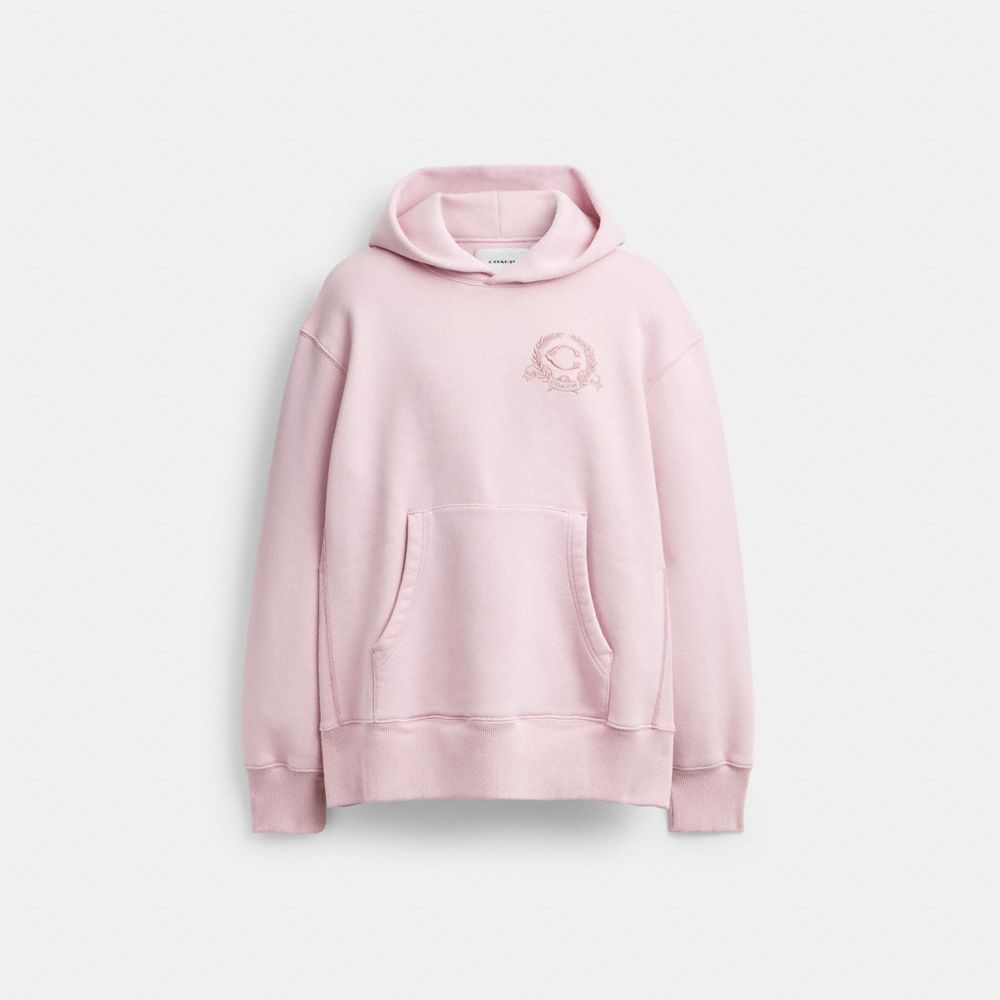 COACH Oversized Signature Crest Hoodie In Organic Cotton