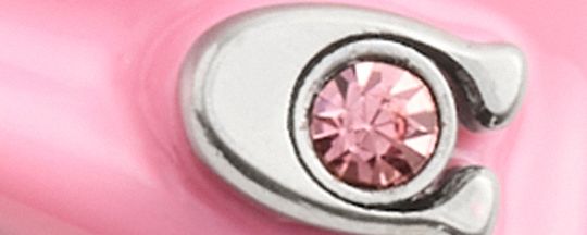 COACH®,BARRETTE À BOUCLE,Argenté/Rose