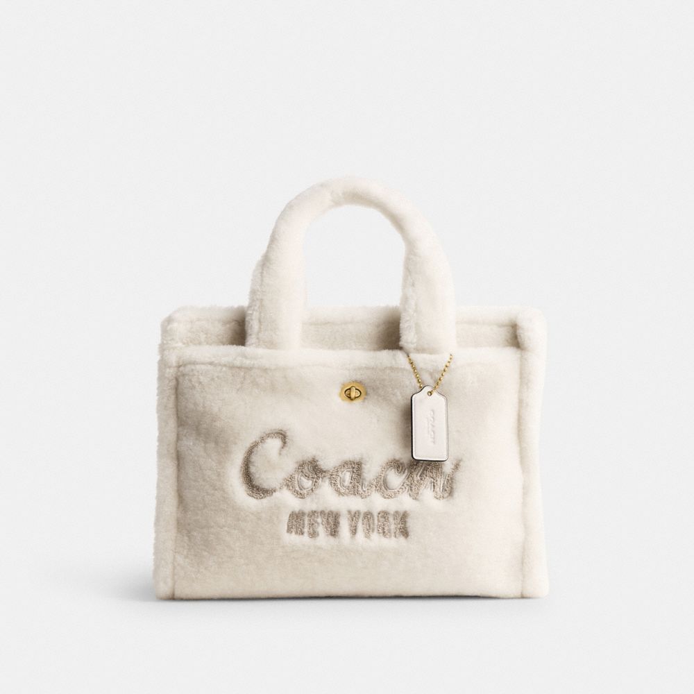 COACH®,SAC CABAS CARGO,Laiton/Craie,Front View