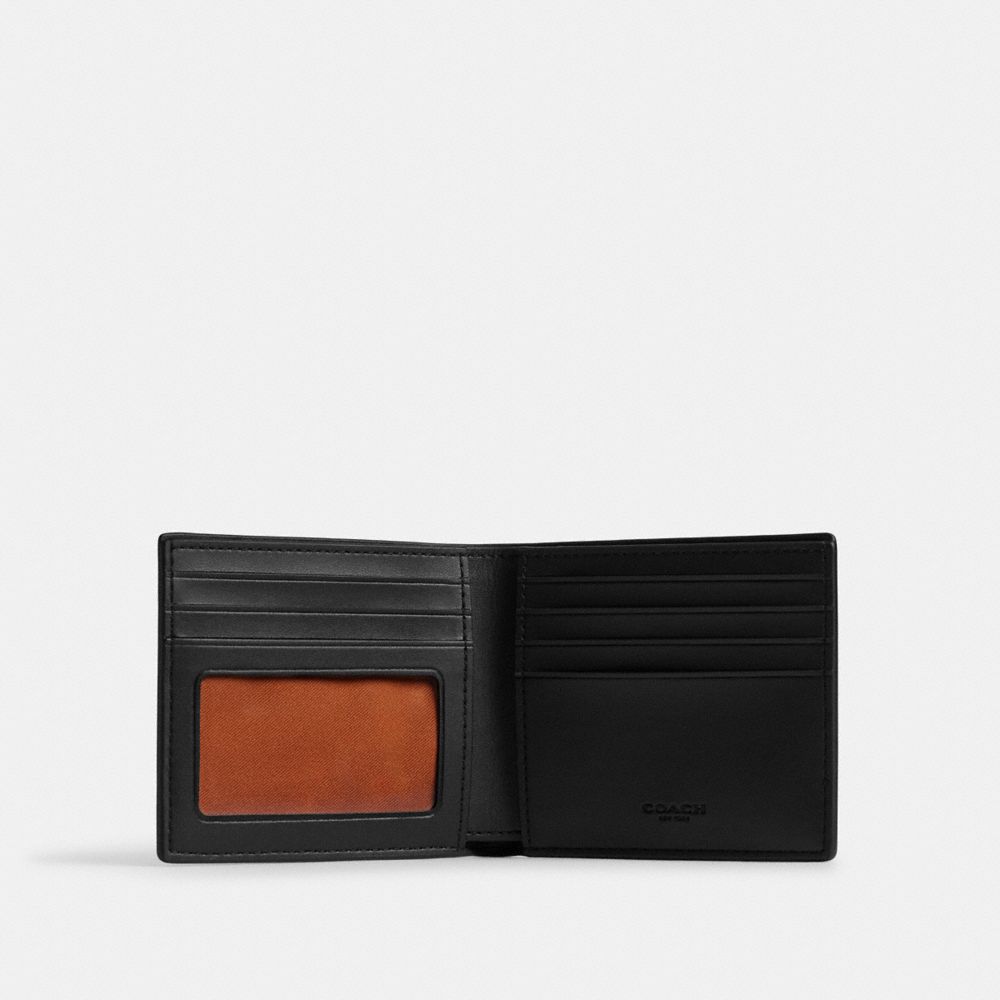 COACH®,Id Billfold Wallet In Signature Canvas,,Inside View,Top View