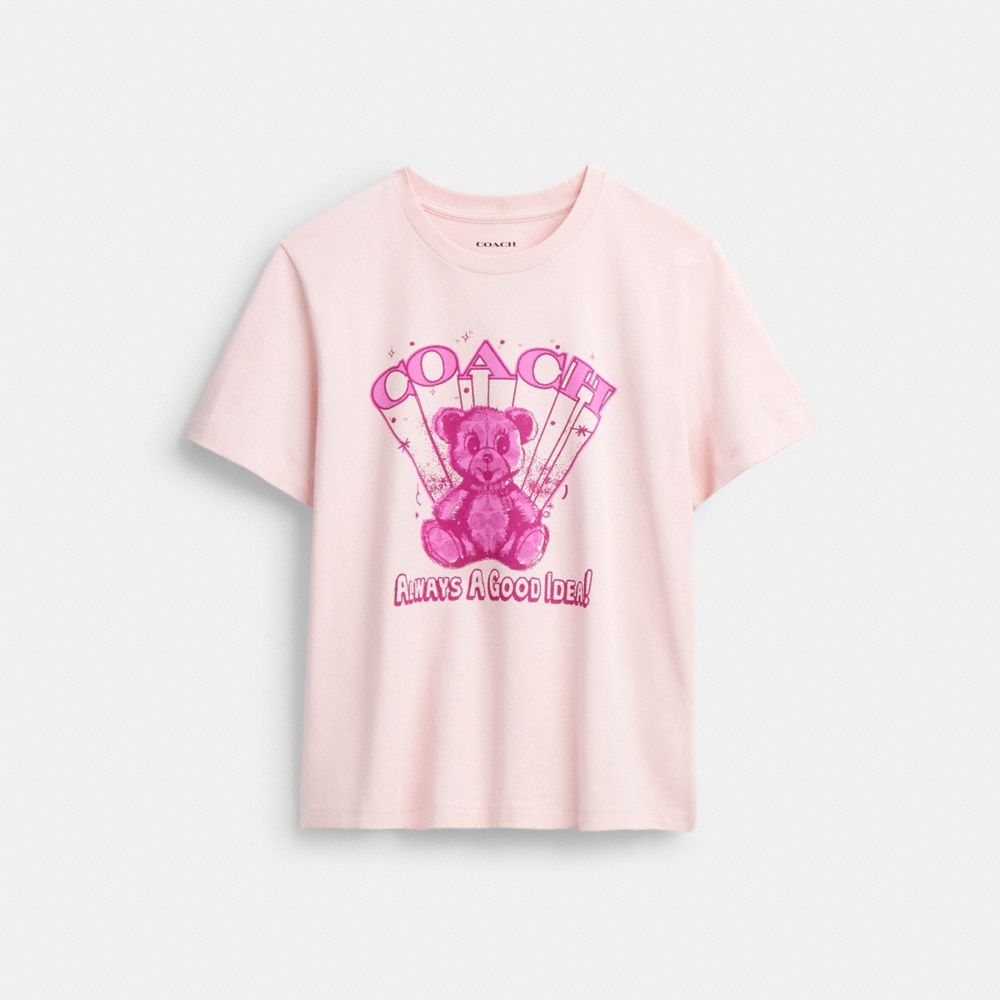 COACH®,プレイ ベア クラシック Tシャツ,トップス&ワンピース,ﾗｲﾄ ﾋﾟﾝｸ