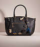 COACH®,UPCRAFTED ELISE SATCHEL,Sweet Nostalgia,Gold/Black,Front View