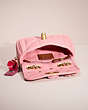 COACH®,UPCRAFTED PILLOW MADISON SHOULDER BAG 18 WITH QUILTING,Sweet Nostalgia,Brass/Bubblegum,Inside View,Top View
