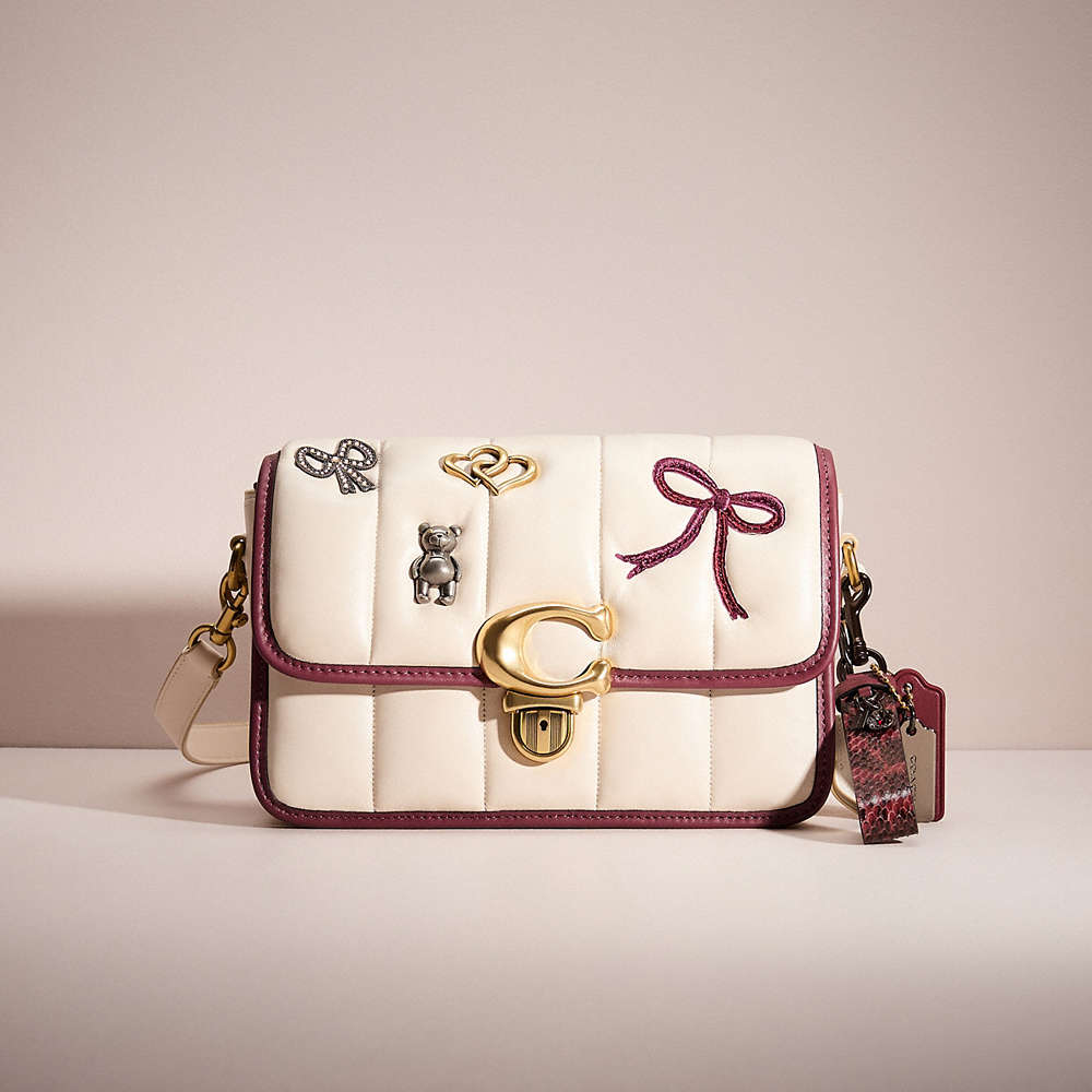Coach Upcrafted Studio Shoulder Bag With Quilting In White