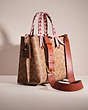 COACH®,UPCRAFTED WILLOW TOTE 24 IN SIGNATURE CANVAS,Sweet Nostalgia,Brass/Tan/Rust,Angle View