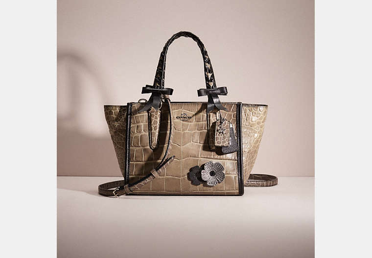 COACH®,UPCRAFTED MINI CROSBY CARRYALL,Sweet Nostalgia,Silver/Mink,Front View