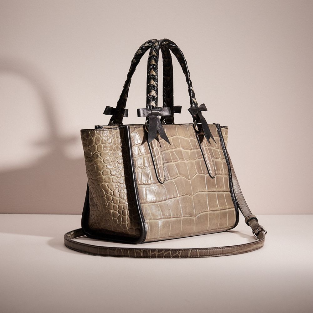 COACH®,UPCRAFTED MINI CROSBY CARRYALL,Sweet Nostalgia,Silver/Mink,Angle View