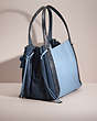COACH®,UPCRAFTED HARMONY HOBO IN COLORBLOCK WITH SNAKESKIN DETAIL,Slate/Pewter,Angle View