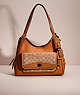 COACH®,UPCRAFTED LORI SHOULDER BAG,Brass/Canyon Multi,Front View