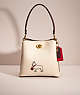 COACH®,UPCRAFTED WILLOW BUCKET BAG IN COLORBLOCK,Sweet Nostalgia,Brass/Chalk Multi,Front View