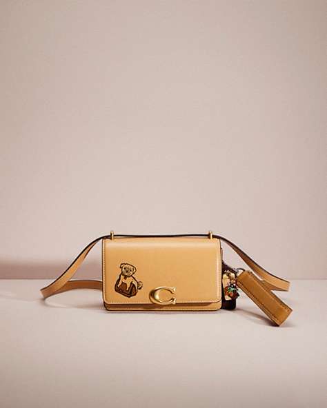 COACH®,UPCRAFTED BANDIT CROSSBODY,Sweet Nostalgia,Brass/Tan,Front View