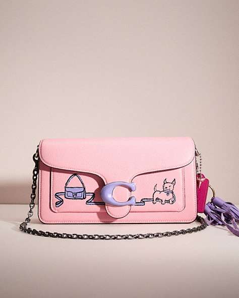 COACH®,UPCRAFTED TABBY SHOULDER BAG 26,Sweet Nostalgia,Silver/Flower Pink,Front View