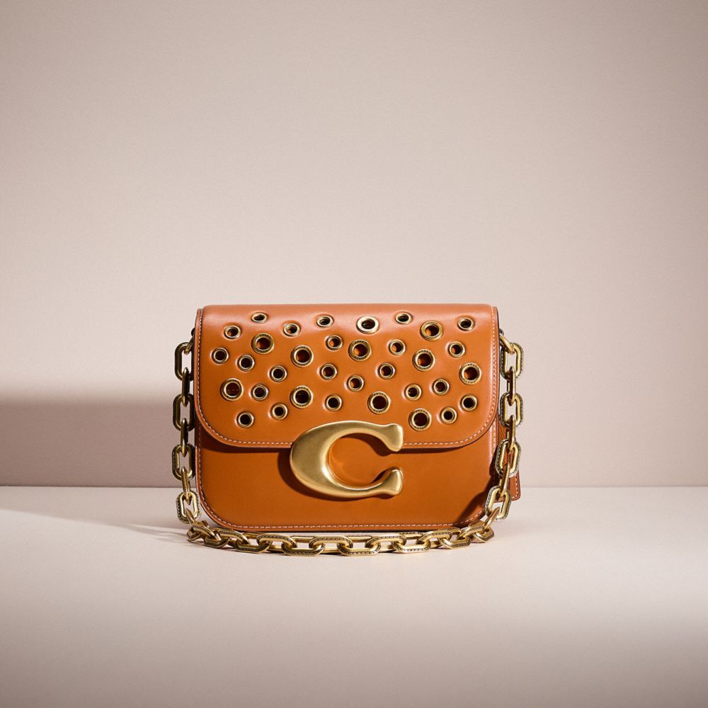 COACH®,Laiton/Ambre Polie,Front View