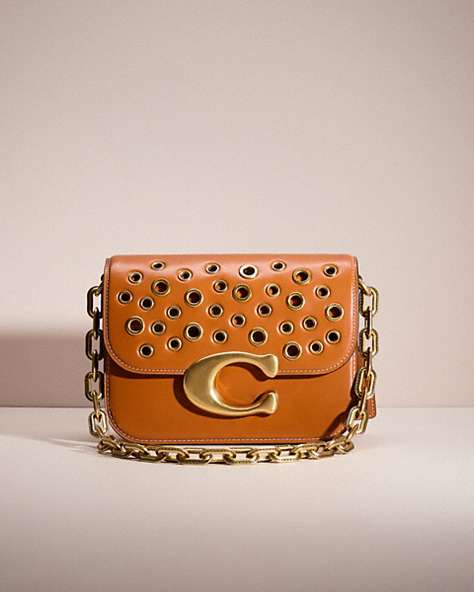 COACH®,UPCRAFTED IDOL BAG,Brass/Burnished Amber,Front View