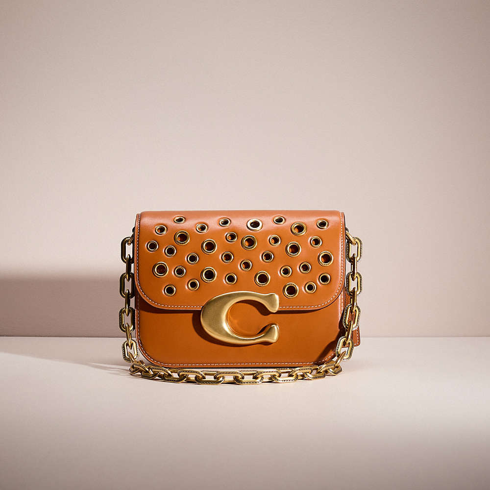 Shop Coach Upcrafted Idol Bag In Brass/burnished Amber