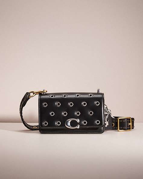 COACH®,UPCRAFTED BANDIT CROSSBODY,Silver/Black,Front View
