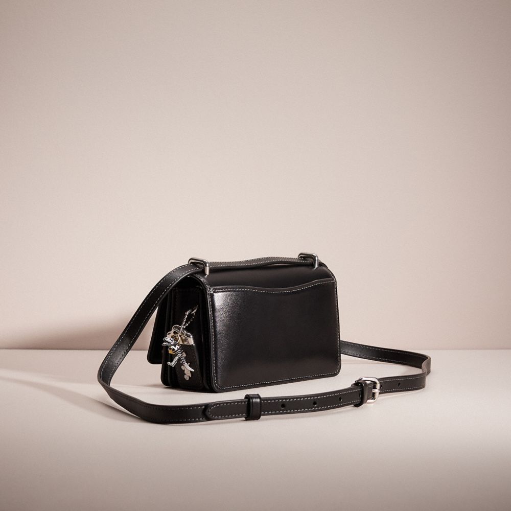 COACH®,UPCRAFTED BANDIT CROSSBODY,Silver/Black,Angle View