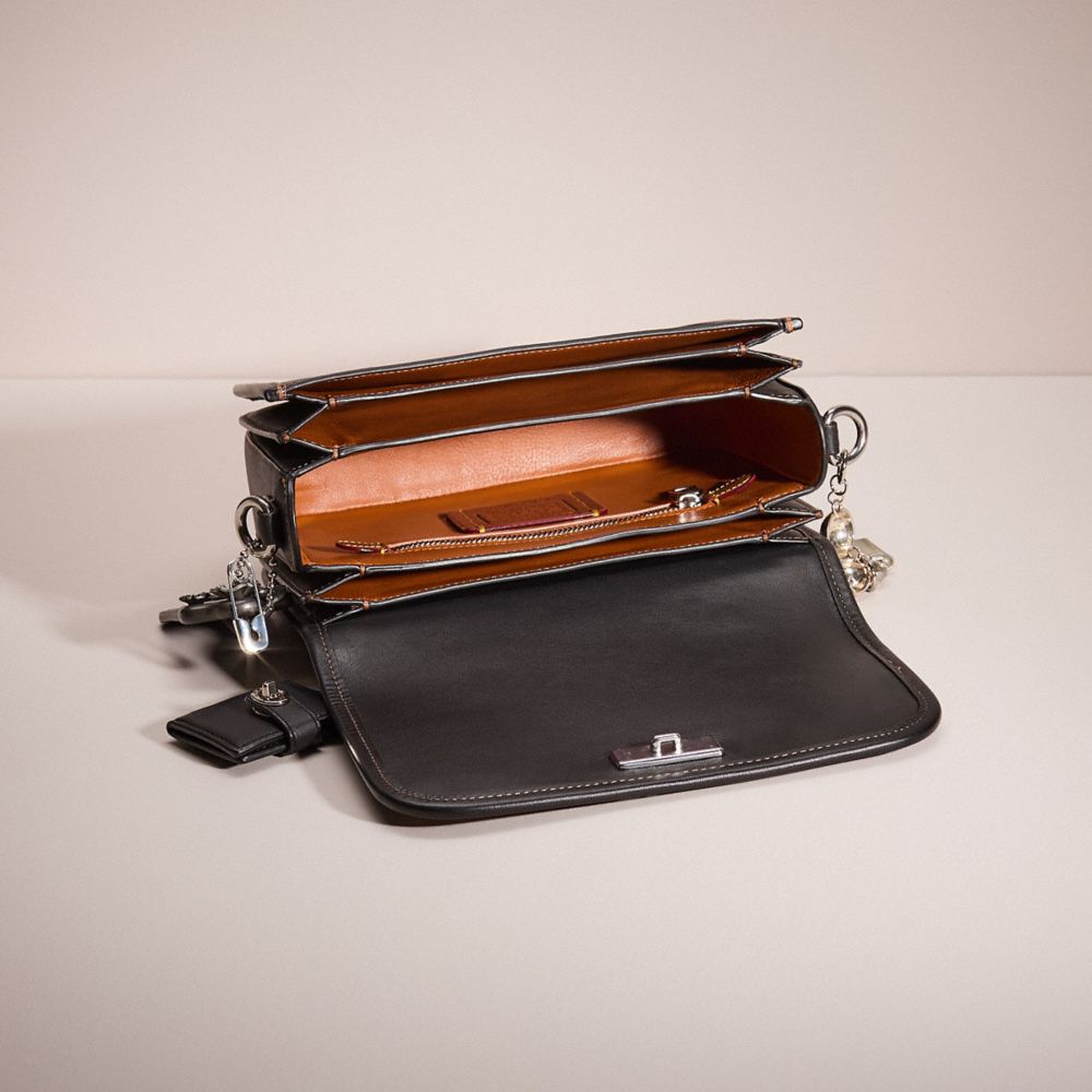 COACH®,UPCRAFTED ROGUE TOP HANDLE IN SIGNATURE JACQUARD,Silver/Cocoa Black,Inside View,Top View