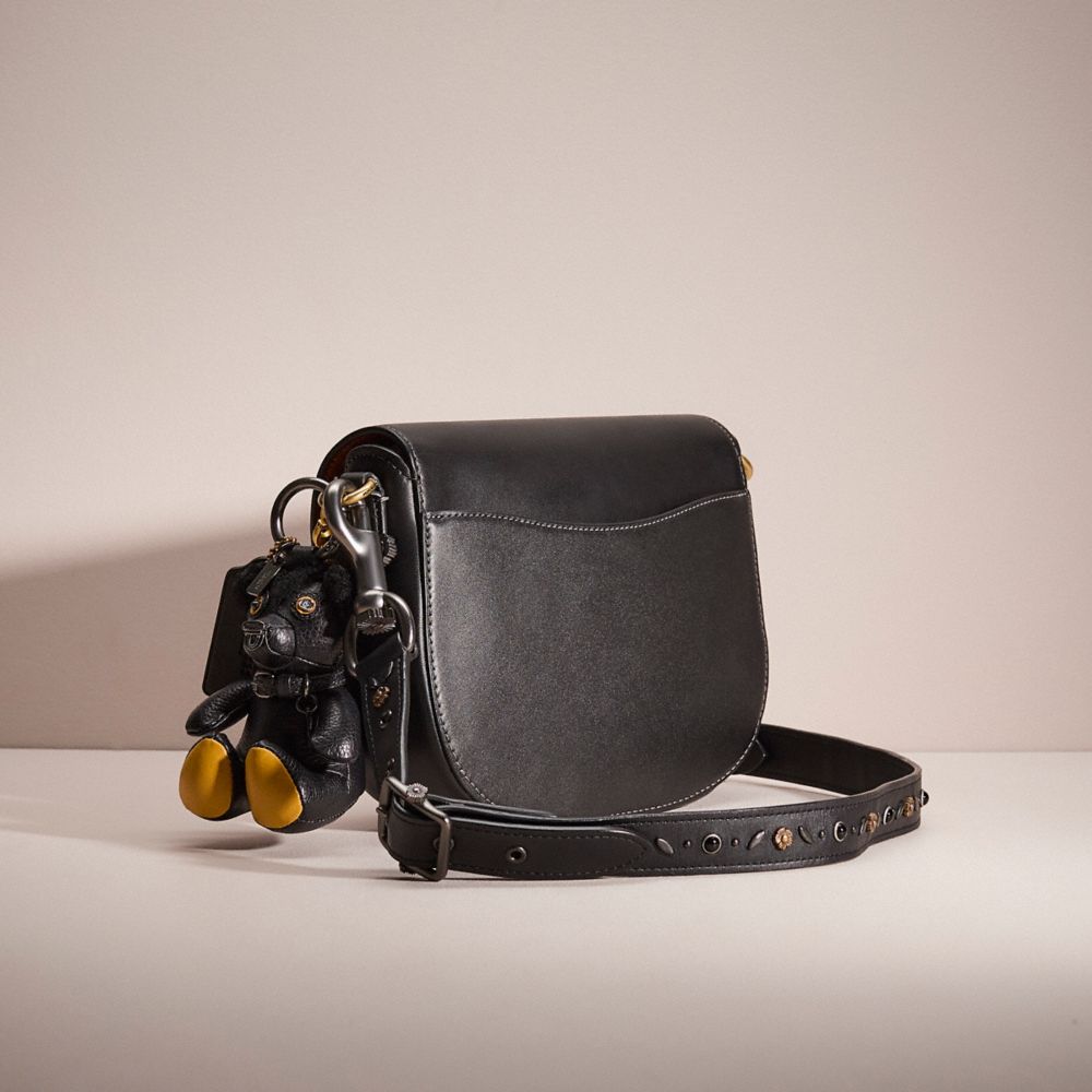 COACH®,Upcrafted Harley Crossbody Bag,Black,Angle View