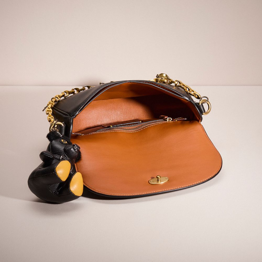 COACH®,Upcrafted Harley Crossbody Bag,Black,Inside View,Top View