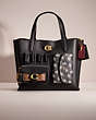 COACH®,UPCRAFTED WILLOW TOTE 24,Brass/Black,Front View