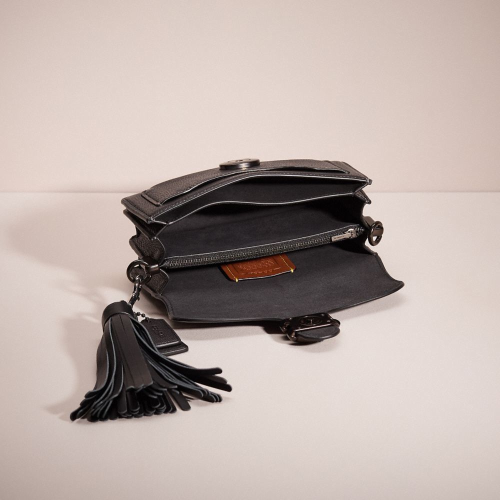 Shop Coach Upcrafted Tabby Shoulder Bag 20 In Pewter/black