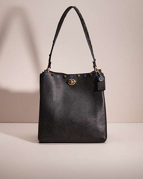 COACH®,UPCRAFTED CHARLIE BUCKET BAG,Gold/Black,Front View