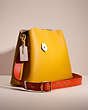 COACH®,UPCRAFTED WILLOW SHOULDER BAG IN COLORBLOCK,Brass/Buttercup Multi,Angle View