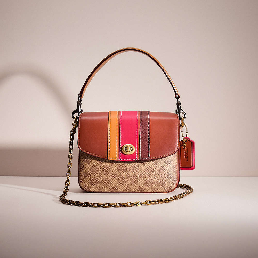 Shop Coach Upcrafted Cassie Crossbody 19 In Signature Canvas In Brass/tan/rust
