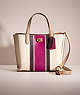 COACH®,UPCRAFTED WILLOW TOTE 24 IN COLORBLOCK,Brass/Chalk Multi,Front View