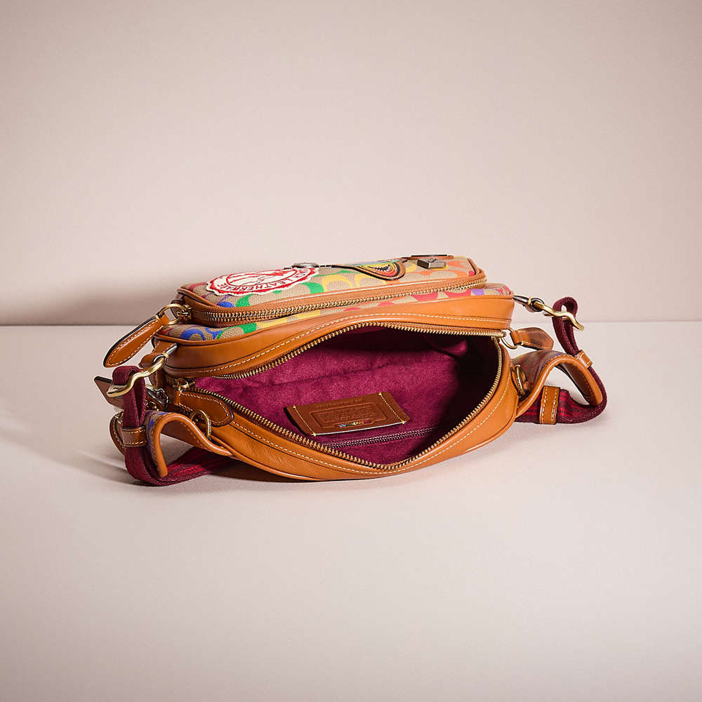 Shop Coach Upcrafted Hitch Belt Bag In Rainbow Signature Canvas