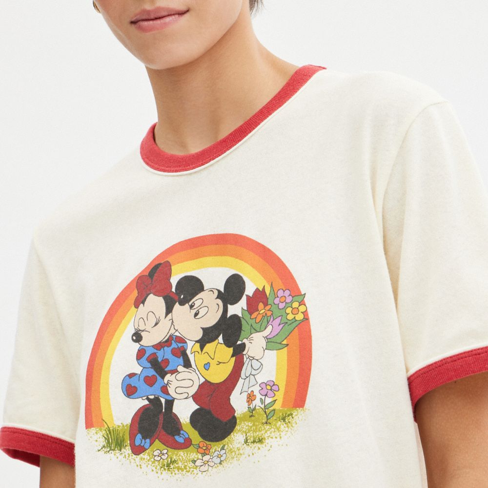 Disney x Coach store Mickey Mouse And Friends Signature T Shirt In Organic Cotton