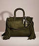 COACH®,RESTORED ROGUE WITH FRINGE,Silver/Fern,Front View