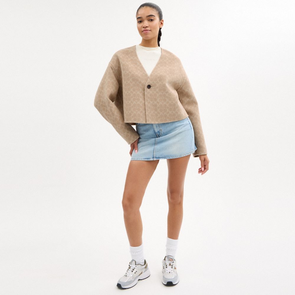 COACH®,Reversible Short Wool Coat,,Scale View
